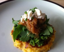 Grilled Polenta with Butternut Squash and Arugula Pesto